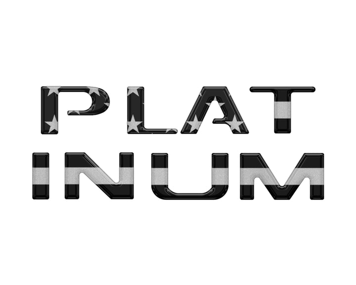 Platinum Tailgate Lettering Kit Fits 2025-2025 Ford Super Duty Platinum