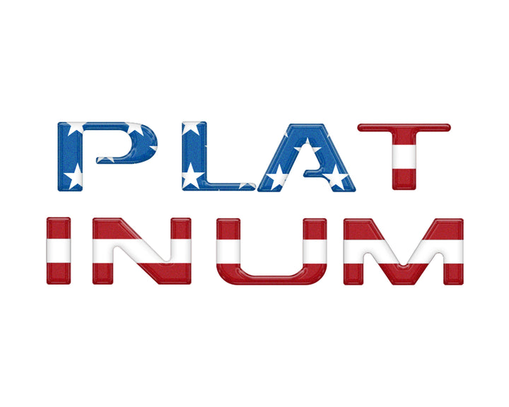 Platinum Tailgate Lettering Kit Fits 2025-2025 Ford Super Duty Platinum