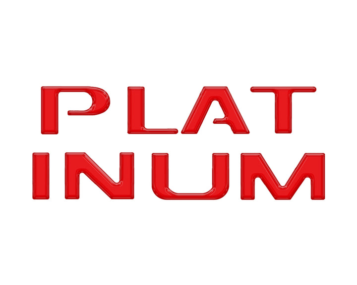 Platinum Tailgate Lettering Kit Fits 2025-2025 Ford Super Duty Platinum