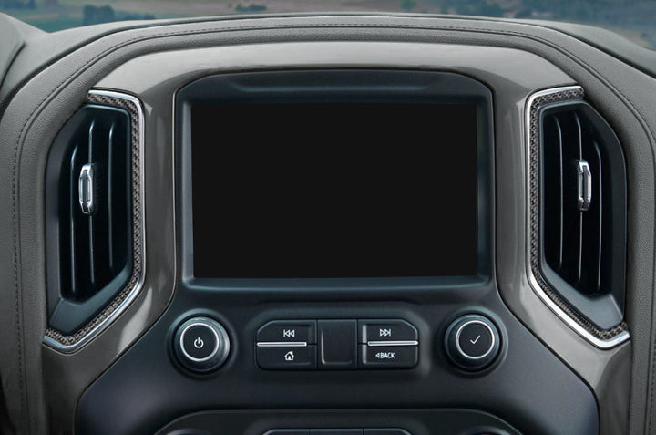 Center Dash A/C Vent Accent Overlays Fits 2019-2021 Chevrolet Silverado
