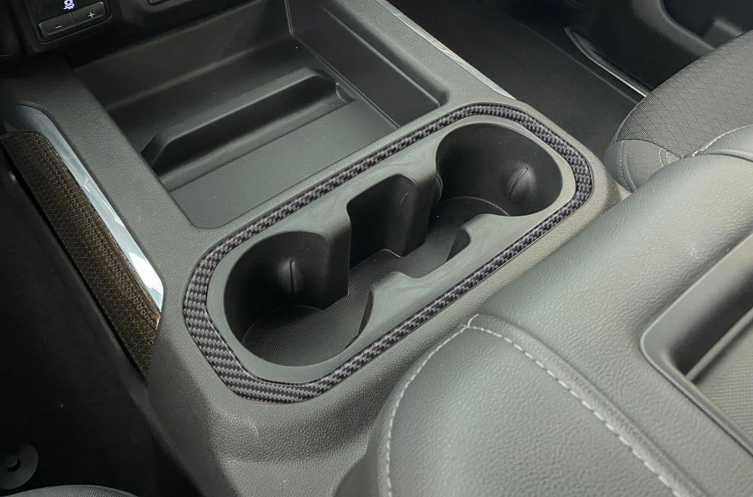 Center Console Cupholder Surround Accent Overlay Fits 2019-2021 Chevrolet Silverado