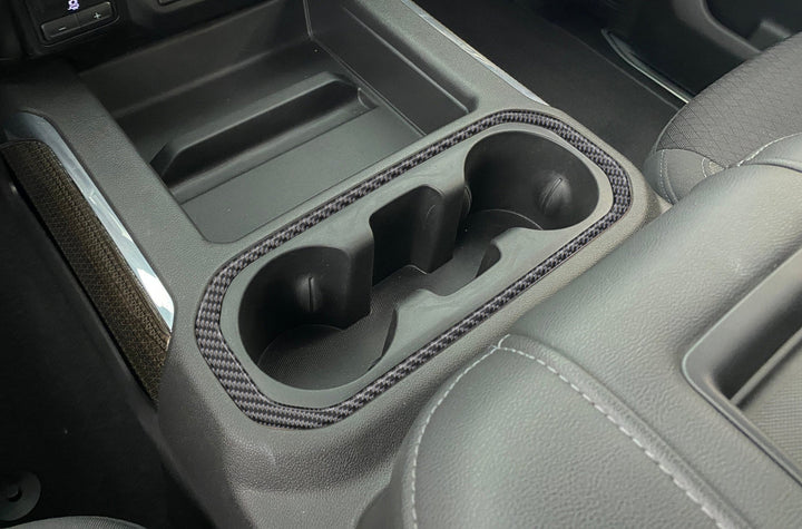 Center Console Cupholder Surround Accent Overlay Fits 2019-2021 Chevrolet Silverado