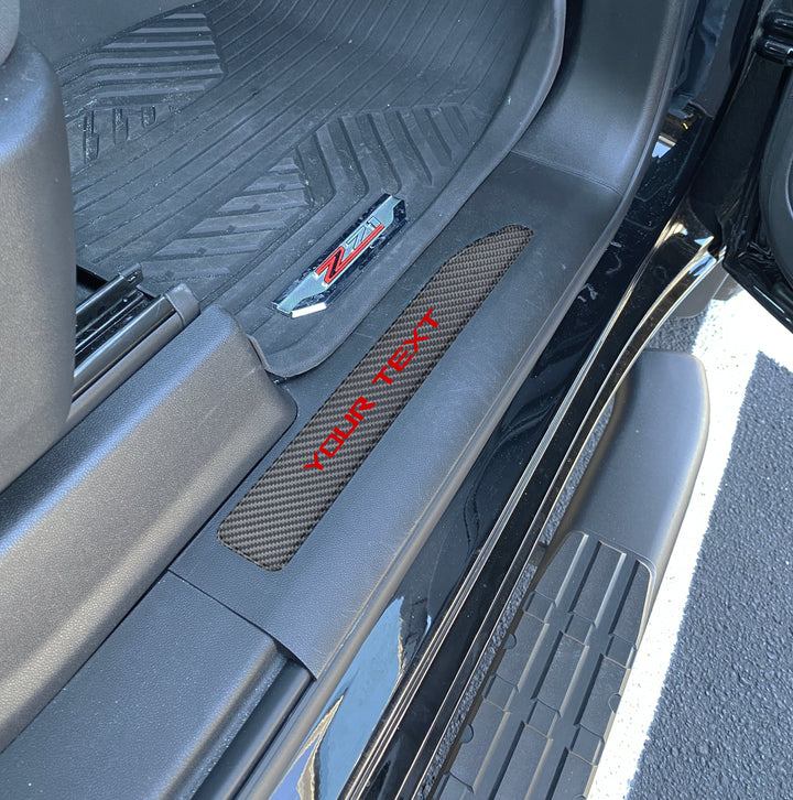 Door Sill Plate Overlays Fits 2019-2025 Chevrolet Silverado
