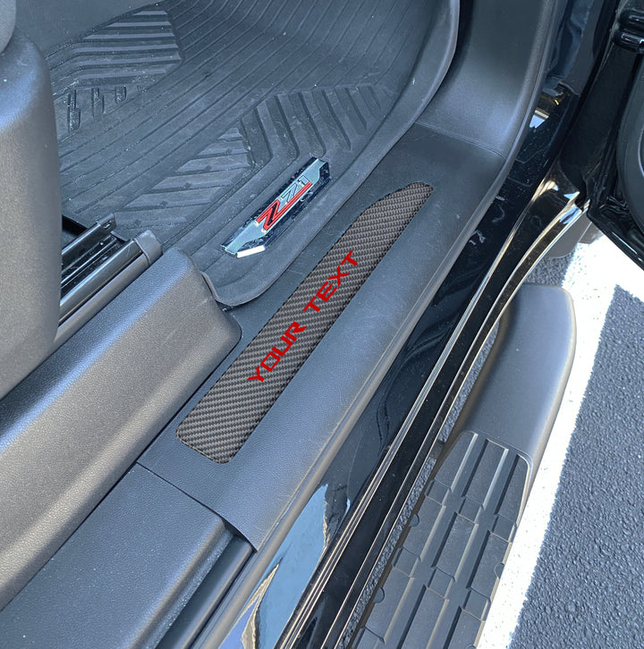 Door Sill Plate Overlays Fits 2019-2025 Chevrolet Silverado