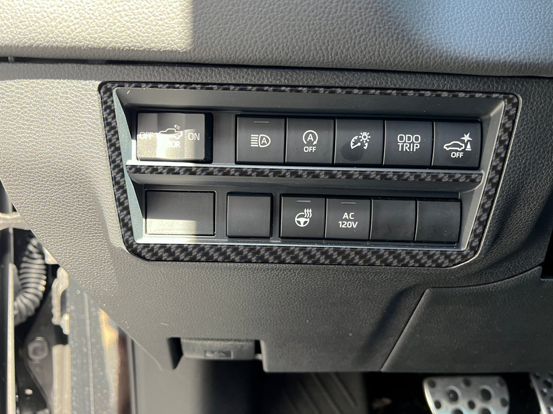 Dim Switch Panel Accent Overlays Fits 2022-2025 Toyota Tundra & 2023-2025 Toyota Sequoia
