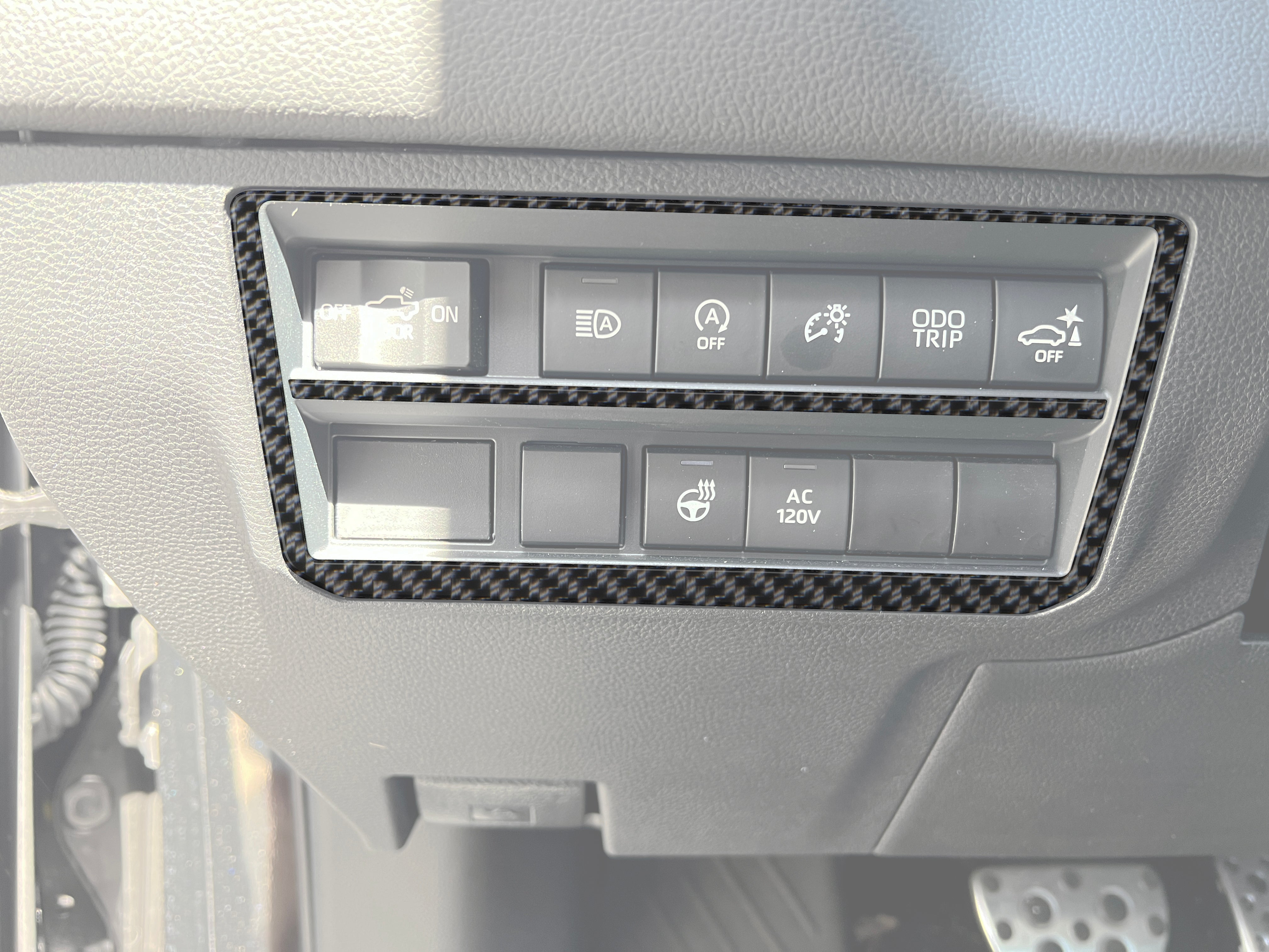 Dim Switch Panel Accent Overlays Fits 2022-2026 Toyota Tundra & 2023-2 ...
