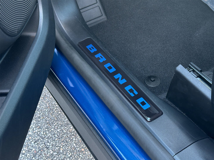 Front Door Sill Accent Overlays Fits 2021-2024 Ford Bronco Sport