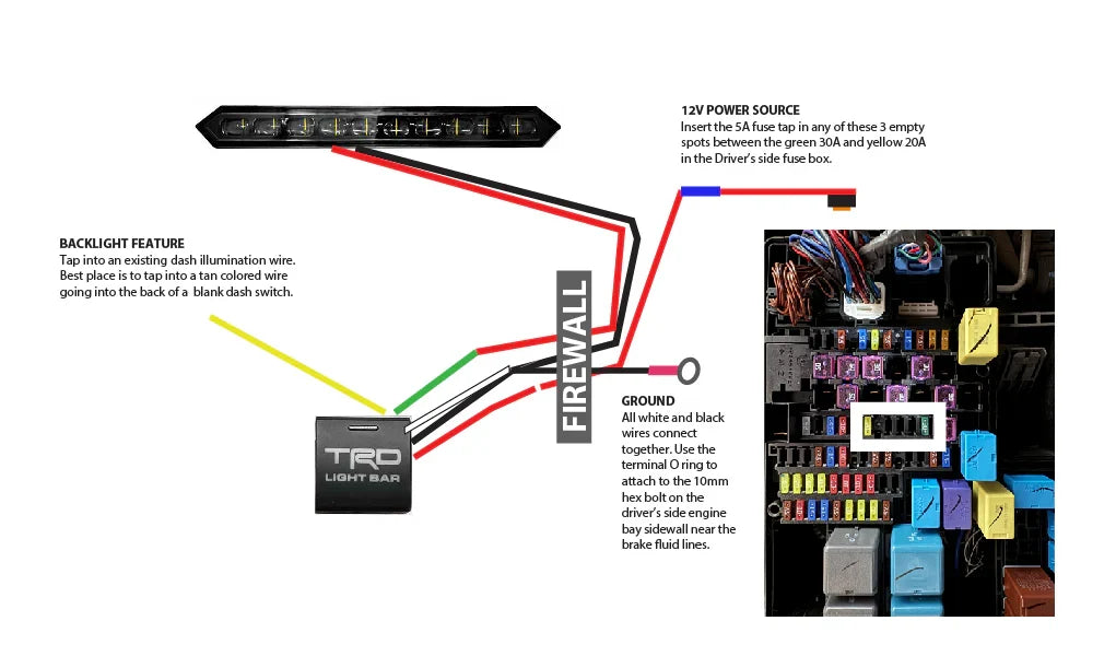 TRD Light Bar Dash Switch
