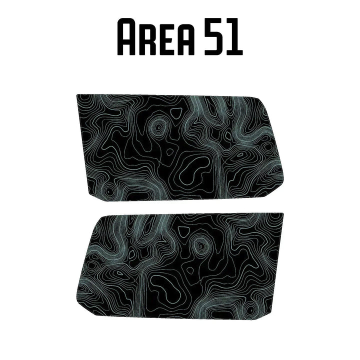 Topographic Rear Window Map Overlays V3 (Perforated) - 2025+ 4Runner