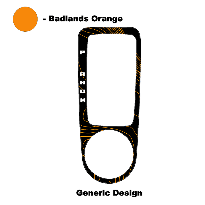 Topo Automatic Shifter Overlay (Printed Series) - 2021+ Bronco Automatic