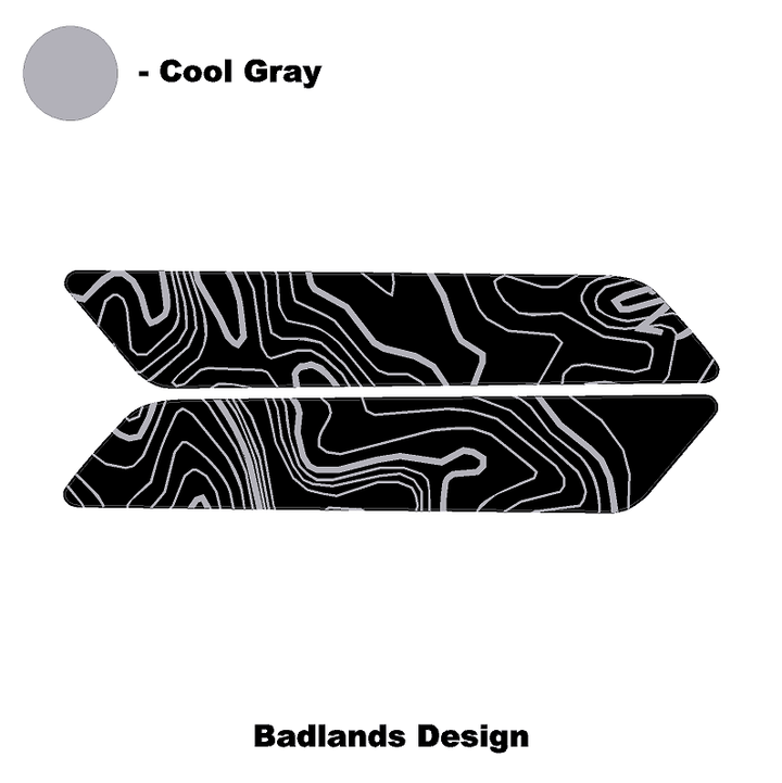 Topo Interior Rear Door Grab Handle Overlay Kit (Printed Series) - 2021+ Bronco 4 Door