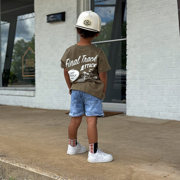 FINAL TRACK ATTACK TEE - MILITARY GREEN