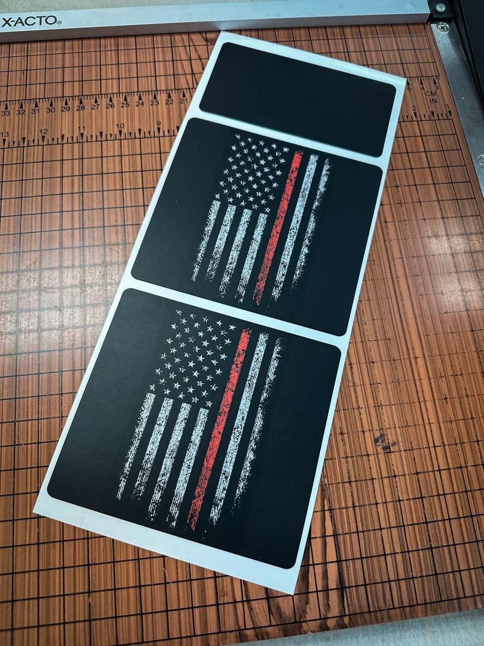 American Flag Sun Visor Warning Overlays - 2024+ Land Cruiser
