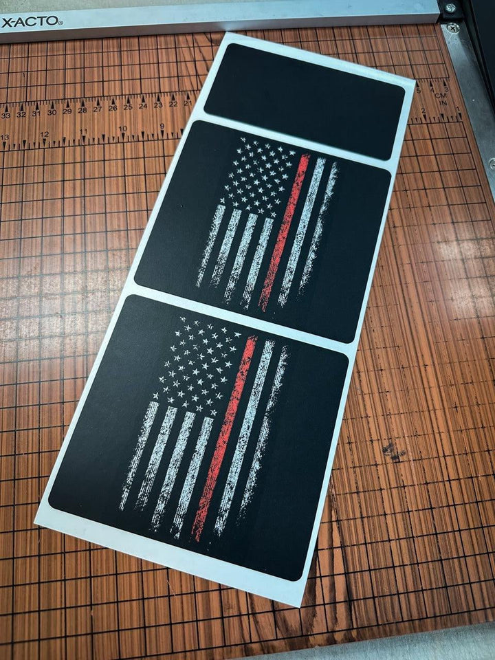 American Flag Sun Visor Warning Overlays - 2024+ Land Cruiser