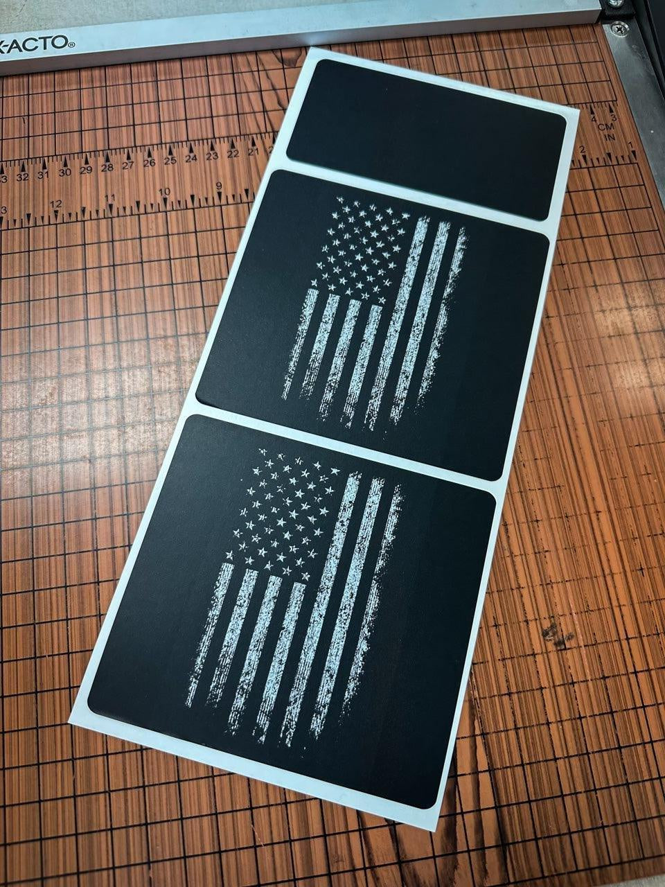 American Flag Sun Visor Warning Overlays - 2024+ Land Cruiser