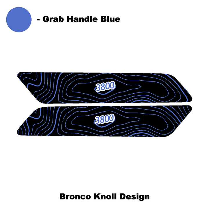 Topo Interior Front Door Grab Handle Overlay Kit (Printed + Laser Series) - 2021+ Bronco