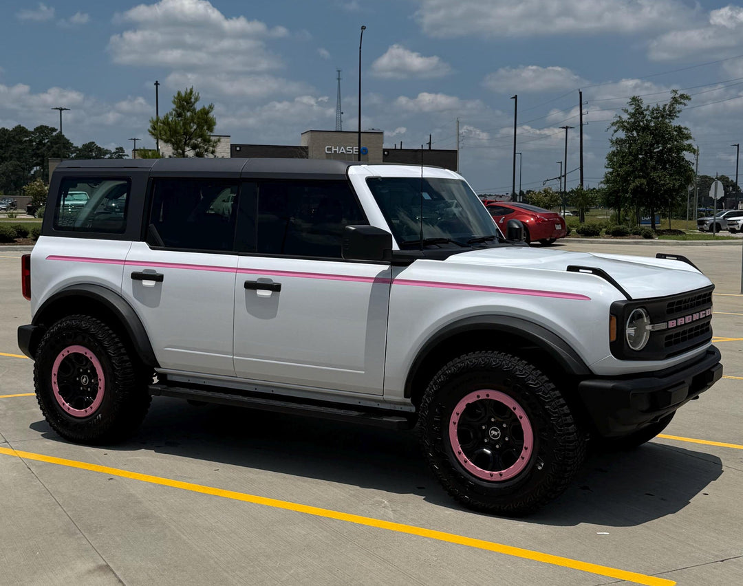 Solid Color Upper Door Spear Stripe Kit - 2021+ Bronco 4 Door (non-Raptor)