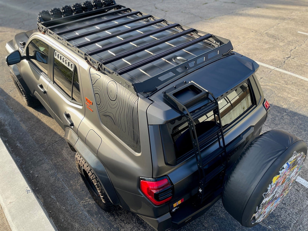 Car Rear Overlay Topographic Rear Window Overlay V2 - 2025+ 4Runner – Aloha Overland