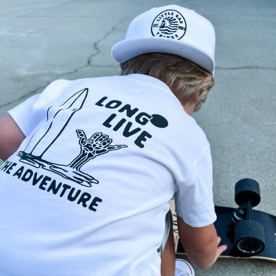 LONG LIVE THE ADVENTURE TEE - WHITE