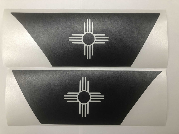 Premium Cast Matte Black Vinyl Flag Decals for Wrangler JL and Gladiator Fender Ventsx2