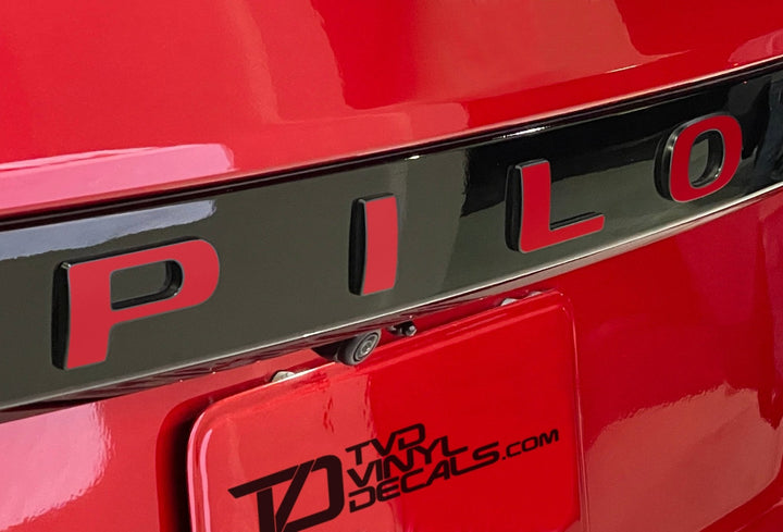 Premium Cast Vinyl Decal Letter Inlays for 2023-2024 Pilot Liftgate
