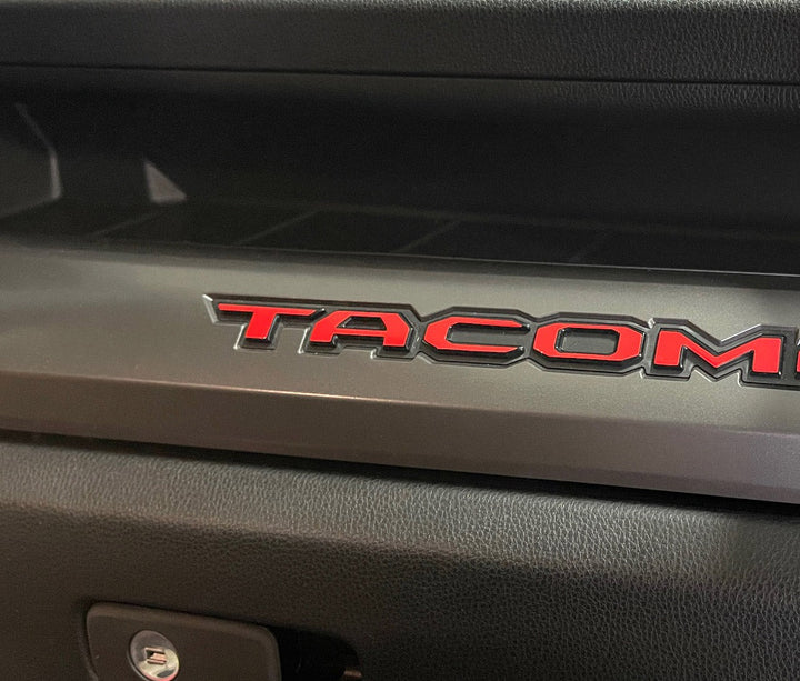 Premium Cast Vinyl Decal Letter Inlays for 2024 Tacoma Dashboard Emblem
