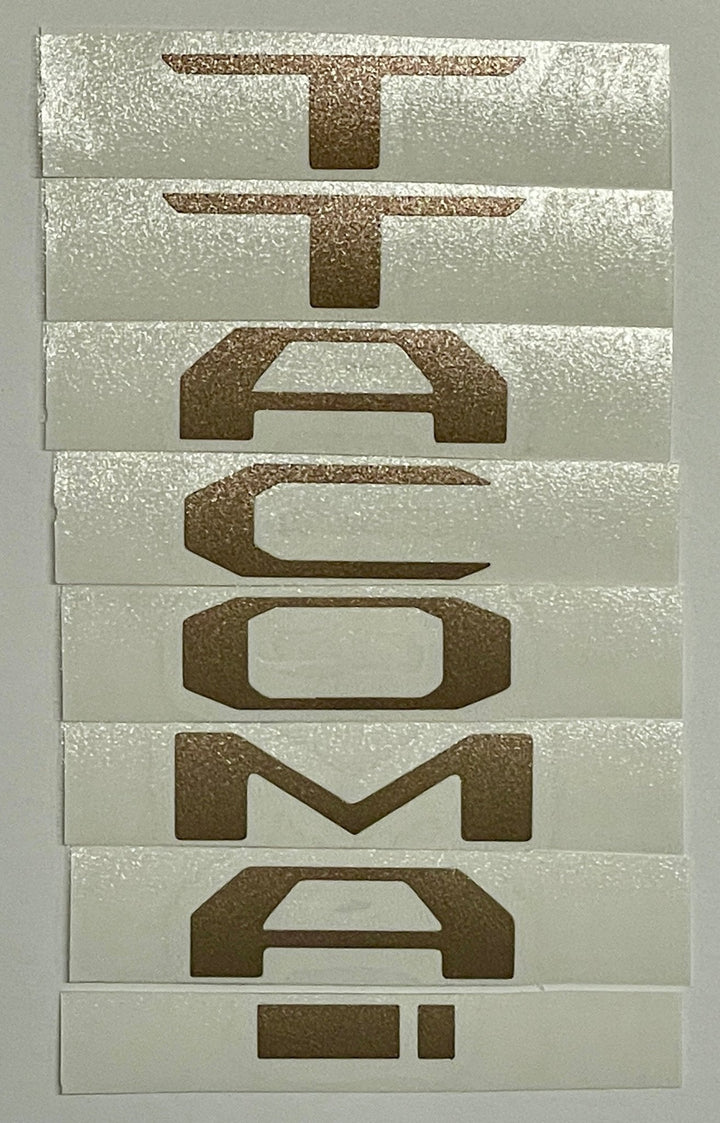Premium Cast Vinyl Decal Letter Inlays for 2024 Tacoma Dashboard Emblem