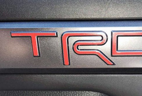Premium Cast Vinyl Decal Letter Inlays for 2024 Tacoma TRD Interior Door Emblems