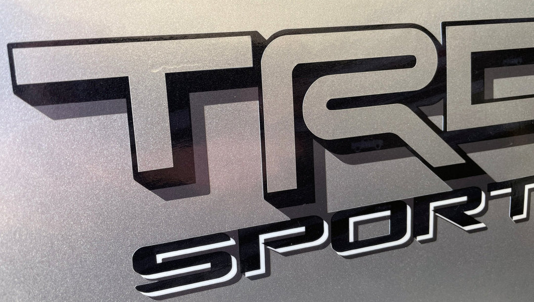 Premium Cast Vinyl Decal Letter Inserts for 2024-2025 Tacoma TRD Bedside Stickers x2