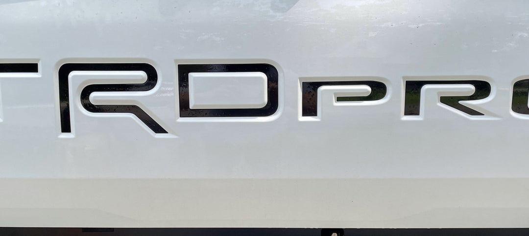 Premium Cast Vinyl Decal Letter Inserts for 2024 Tacoma TRD Pro Tailgate
