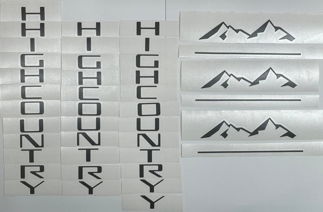 Premium Cast Vinyl Decal Letters for 2020-2026 Silverado High Country Fender and Tailgate Emblems