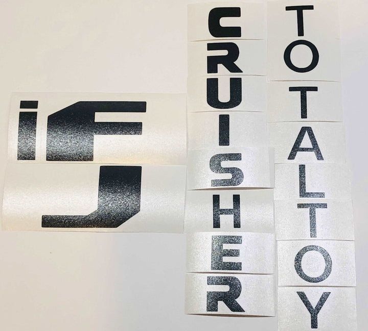 Premium Cast Vinyl Decal Letters for FJ Cruiser Rear Door Emblems