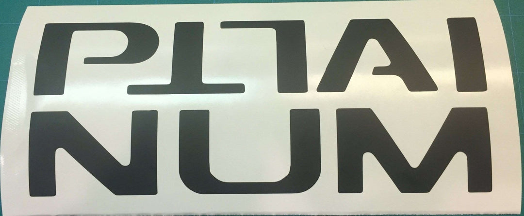 Premium Cast Vinyl Decal Letter Inserts for 2015-2020 F-150 PLATINUM Tailgate