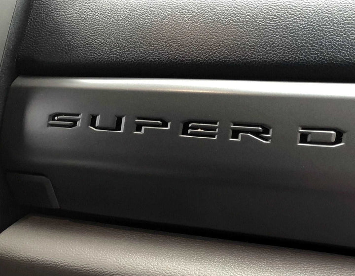 Premium Cast Vinyl Decal Letter Inserts for 2017-2026 F-250/350 SUPER DUTY Dashboard