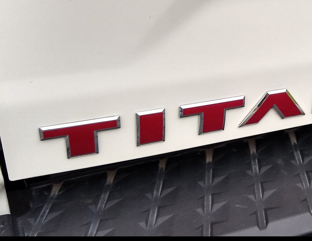 Premium Cast Vinyl Decal Letter Inlays for 2016-2023 Titan Doors and Tailgate