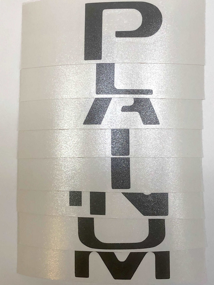 Premium Cast Vinyl Decal Letter Inserts for 2017-2024 F-250/F-350 PLATINUM Tailgate