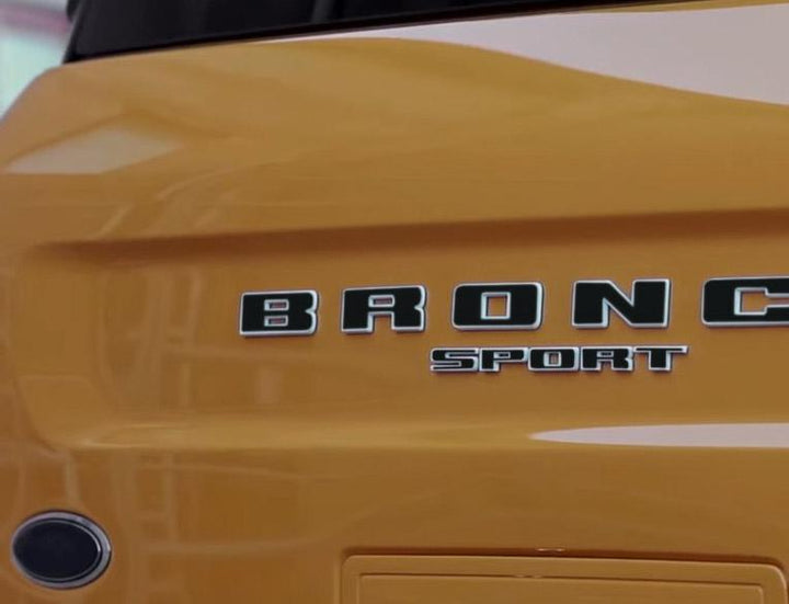 Premium Cast Vinyl Decal Letter Inlays for 2020-2024 Bronco Sport Tailgate