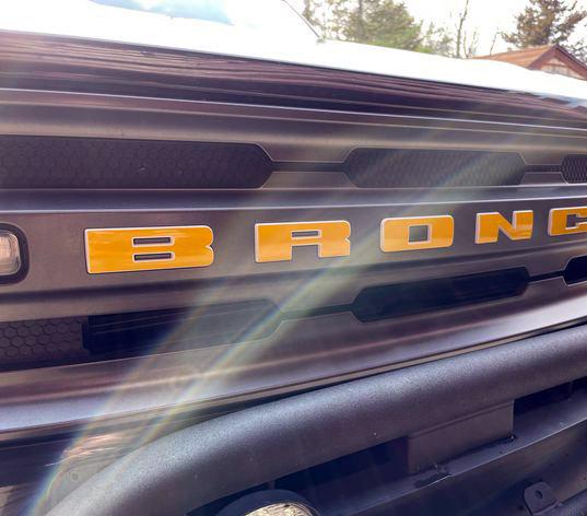 Premium Cast Vinyl Decal Letter Inlays for 2020-2024 Bronco/Bronco Sport Grille