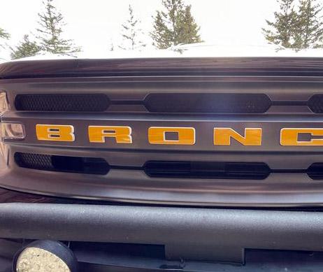 Premium Cast Vinyl Decal Letter Inlays for 2020-2024 Bronco/Bronco Sport Grille