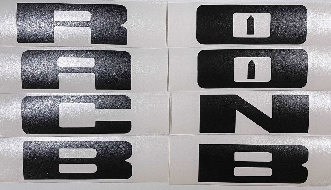 Premium Cast Vinyl Decal Letter Inlays for 2020-2024 Bronco/Bronco Sport Grille