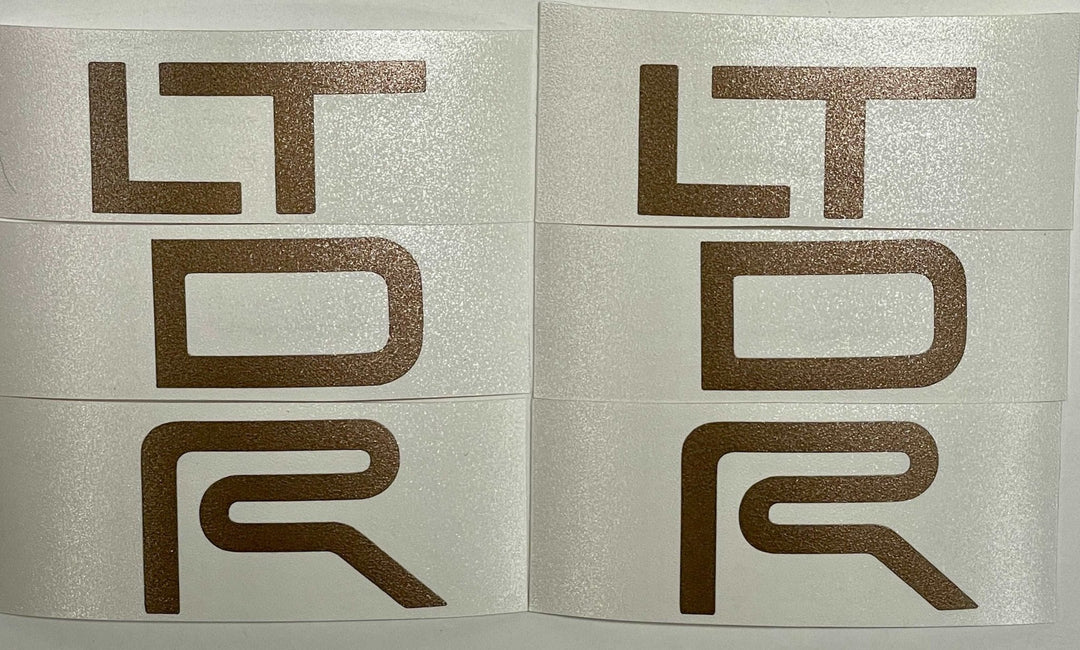 Premium Cast Vinyl Decal Letter Inlays for 2017-2021 Tacoma TRD Pro Door Emblems