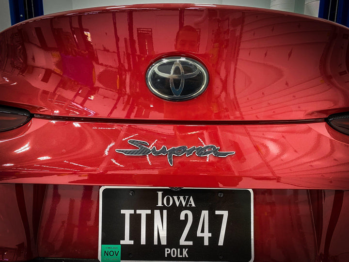Rear Supra Emblem Overlay (Various Colors) - 2020+ Supra