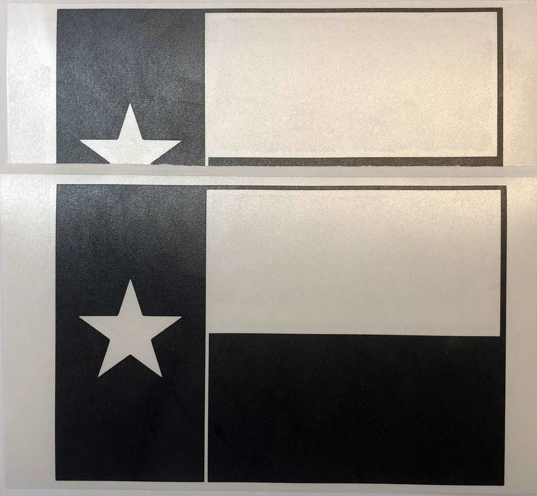 State Flag Decals - Premium Cast Matte Black Vinyl x2