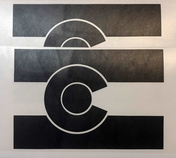 State Flag Decals - Premium Cast Matte Black Vinyl x2