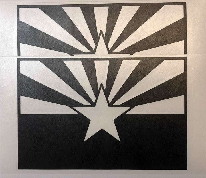 State Flag Decals - Premium Cast Matte Black Vinyl x2