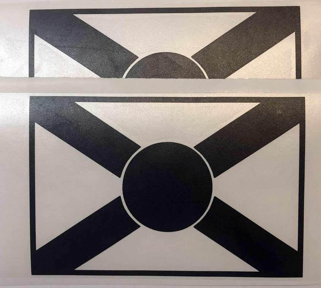 State Flag Decals - Premium Cast Matte Black Vinyl x2