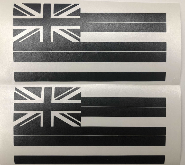 State Flag Decals - Premium Cast Matte Black Vinyl x2