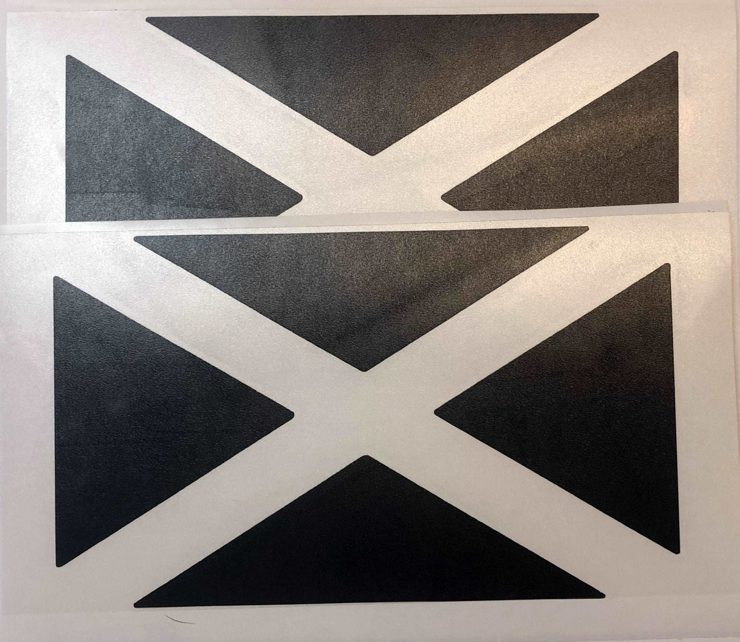 State Flag Decals - Premium Cast Matte Black Vinyl x2