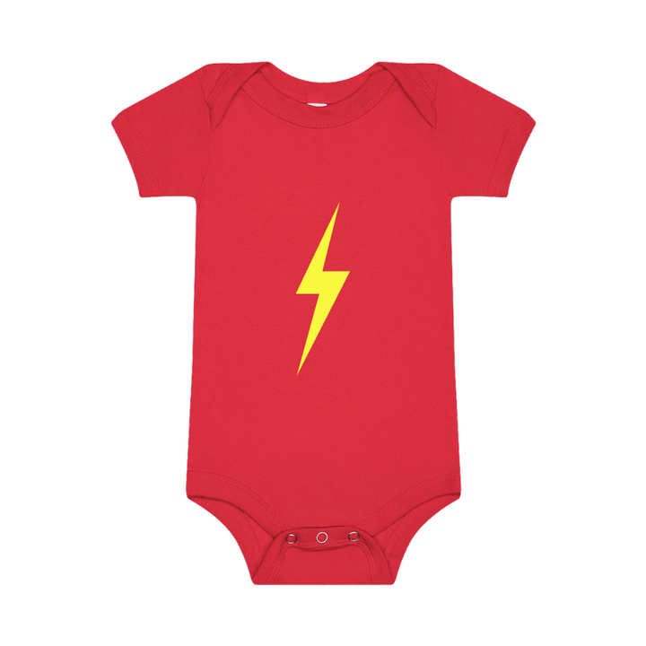 THE SPARK NEON YELLOW ONESIE - RED