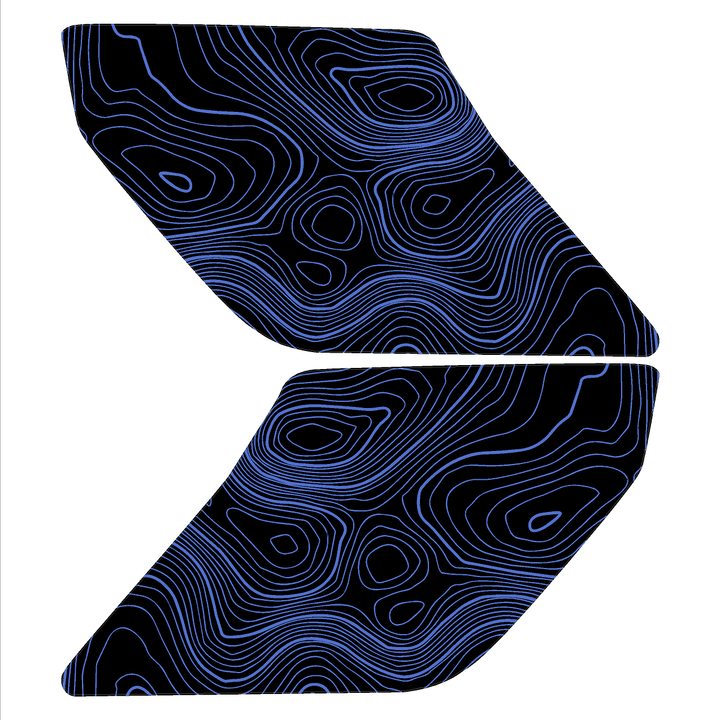 Topo Interior Sun Visor Overlays (Printed Series) - 2021+ Bronco (NO Homelink)